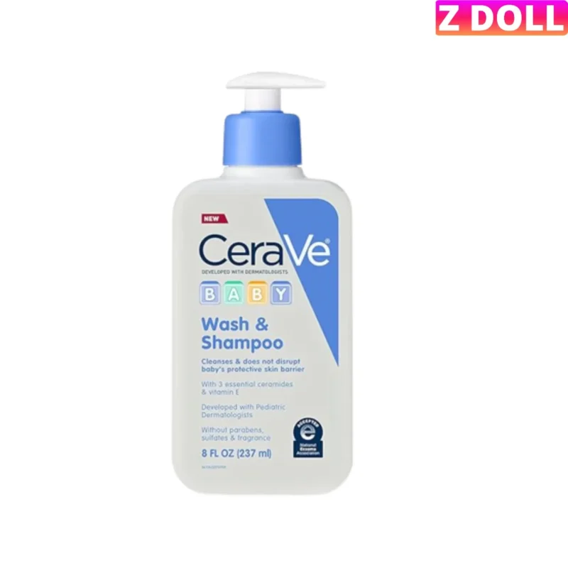 CeraVe Baby Wash & Shampoo 237ml – Gentle 2-in-1 Cleanser for Baby Skin